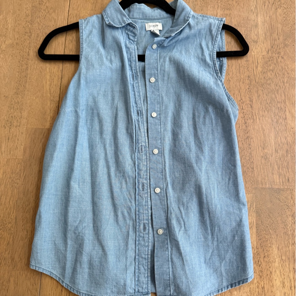 J. Crew Light Blue Sleeveless Top